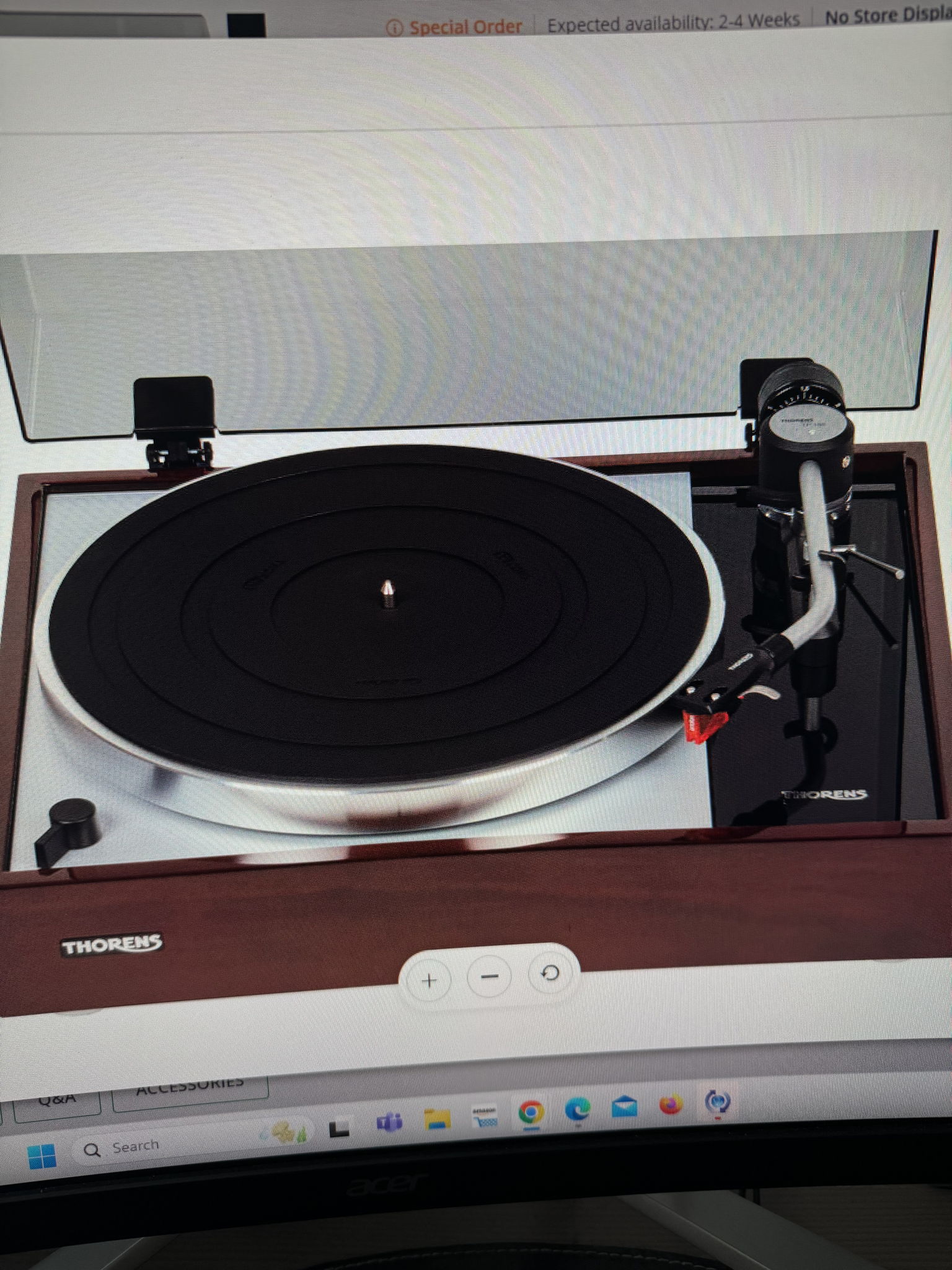 Thorens TD 1500 high- gloss walnut open boxs 3