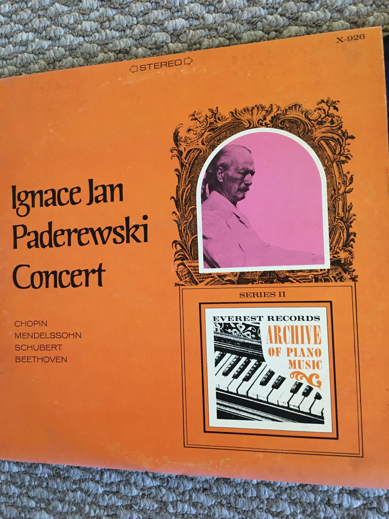 Ignace Jan Paderewski concert Lp Record Everest  Chopin... 2