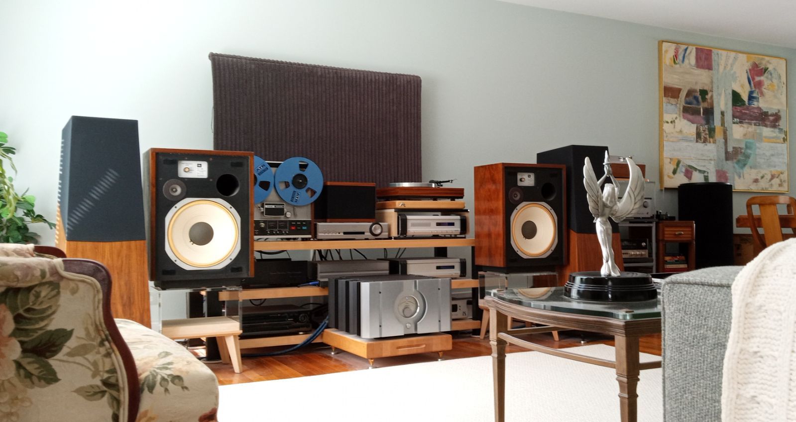 For vintage fun added JBL Lancer 55's, McIntosh 1700 & Empire 208 Turntable