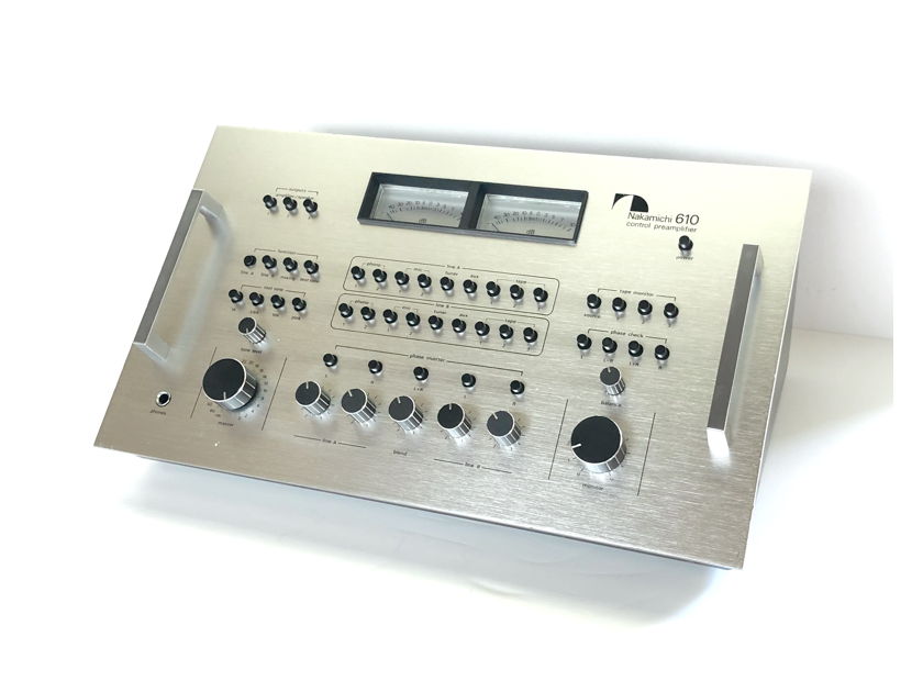 Nakamichi 610 Stereo Control PreAmplifier PRE AMP w/ Phono Stage SILVER