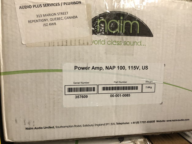 For Sale: Naim Amplifier NAP100 Stereo 50 wpc NAP 100 A...