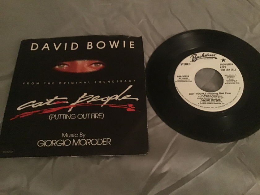 David Bowie Promo 45 With Picture Sleeve Vinyl NM  Cat People(Putting Out Fire)