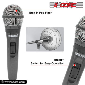 5 CORE 2 Pack Vocal Dynamic Cardioid Handheld Microphon...