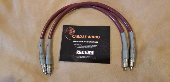 Cardas Audio Golden Cross int 0.5 meter Interconnects