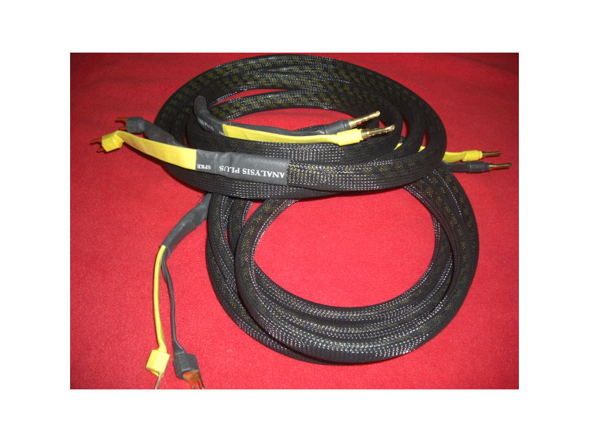 Analysis Plus Black Mesh Oval 9 Speaker Cables *3 Meter Pair* Spades/Bananas