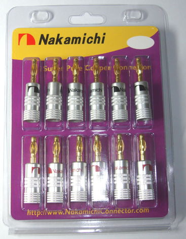 Nakamichi 24K gold plated banana plugs 12- pc.