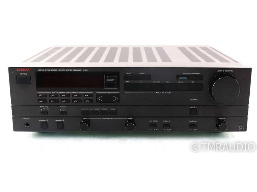 Luxman R-115 Vintage AM / FM Stereo Receiver; R115; MM Phono; Remote (35508)