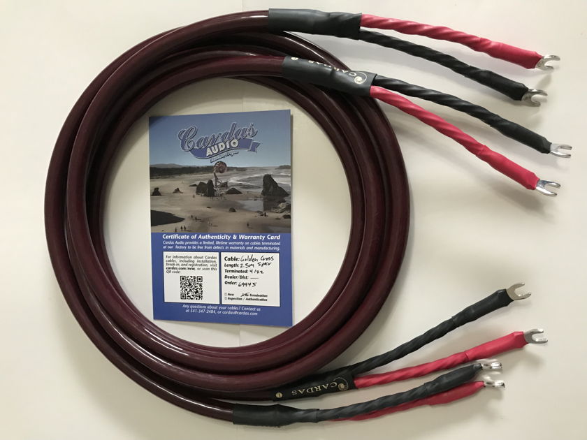 Cardas Audio Golden Cross Speaker Cables - 2.5M with Certificate