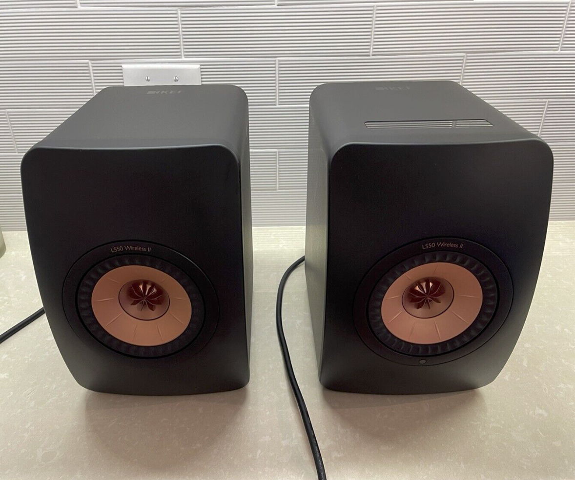 KEF LS50 Wireless 2 Matte Black Speakers Pair w Power C... 7