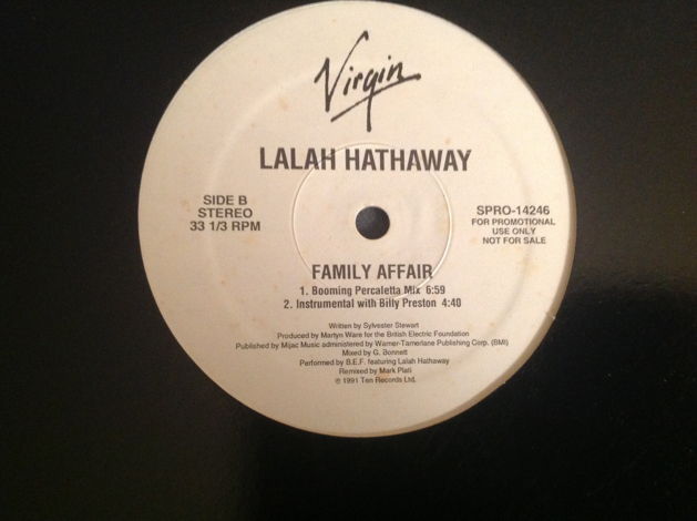 Lalah Hathaway  Family Affair Virgin Records Promo 12 I...