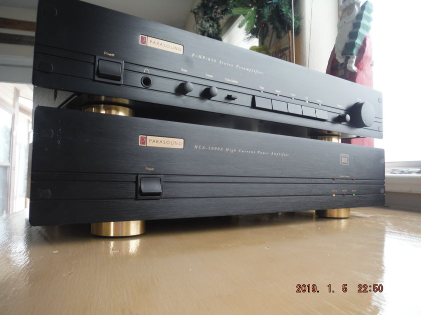 Parasound  P/HP-850 and HCA-1000A Parasound Preamplifier and High Current Power Amplifier