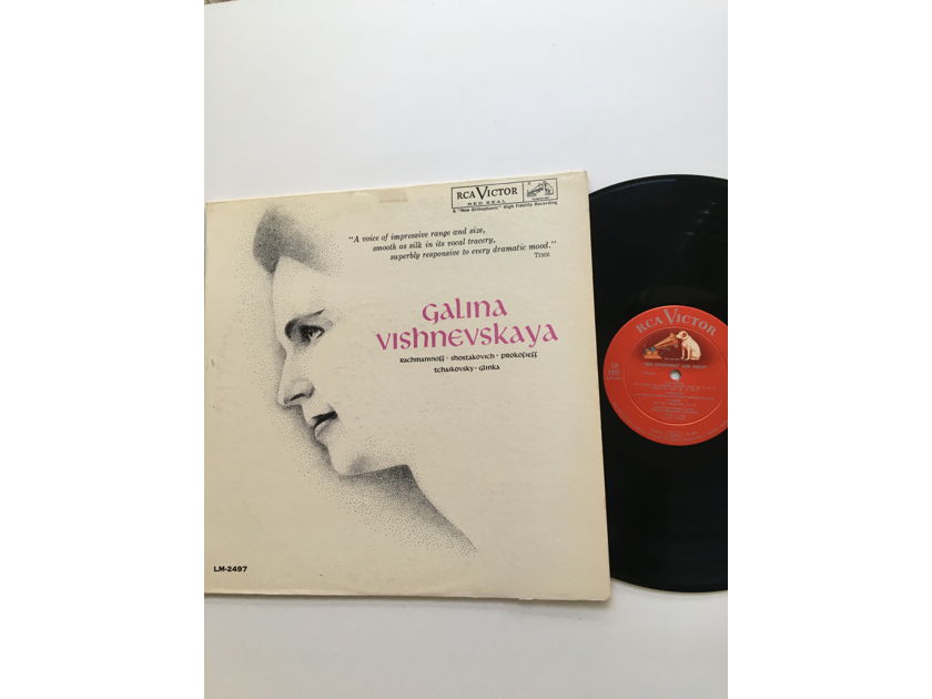 Galina Vishnevskaya Rachmaninoff Shostakovich  Prokofieff Tchaikovsky Glinka Lp record RCA mono