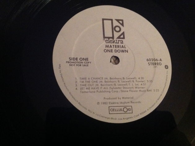 Material  One Down White Label Promo LP