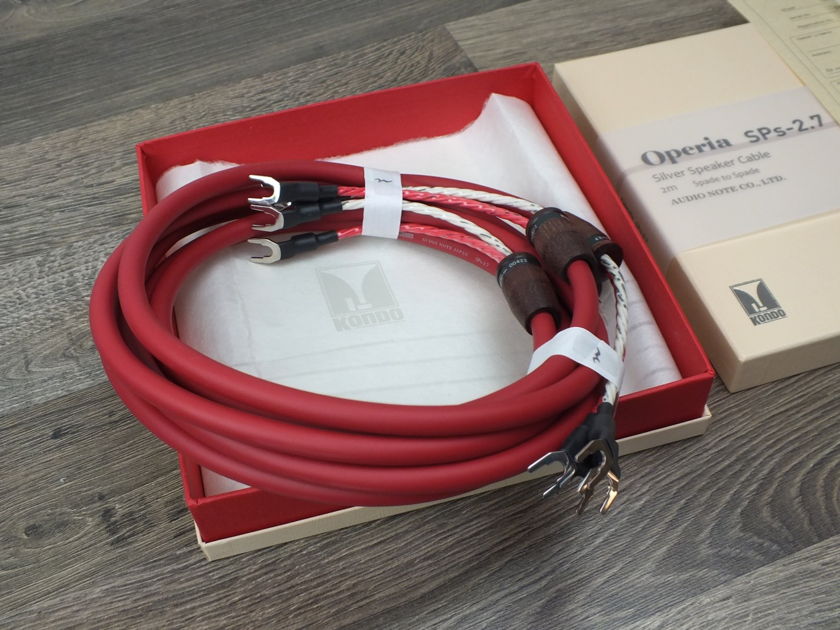 Kondo Audionote Operia SPs-2.7 silver speaker cables 2,0 metre BRAND NEW (Au