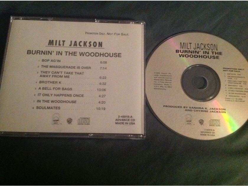 Milt Jackson  Burnin' In The Woodhouse QWest Warner Brothers Advance Compact Disc