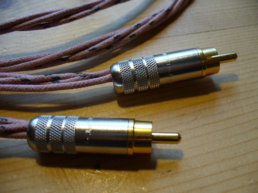 Vintage Western Electric KS13385L 22GA 1 Metre Natural RCA Interconnect Cables Duelund Killers!