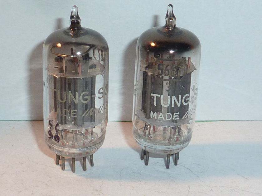 1966 Tung-Sol 5687 Mil-Spec Tubes, Matched Pair, Tested , NOS