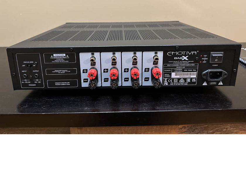 Emotiva Amplifier BasX A4 4 Channel Amp 100wpc MultiChannel Amps
