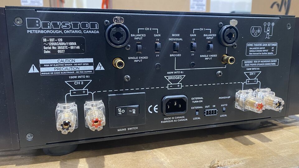 Bryston 19” Black Rack Mount 3B SST Stereo Amplifier 4