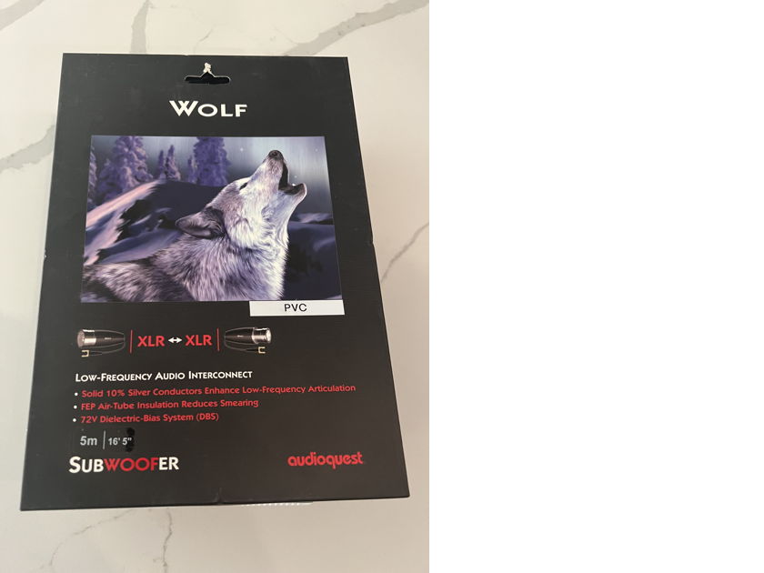 AudioQuest Wolf 5M XLR subwoofer cable For Sale Audiogon