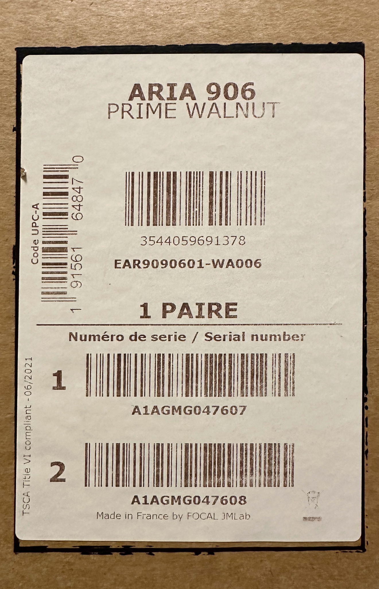Focal Aria 906 Prime Walnut Finish New 2
