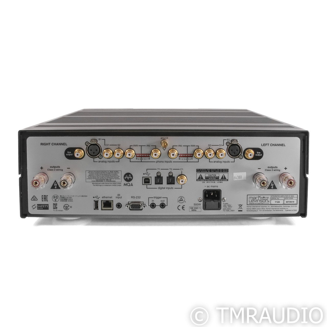 Mark Levinson No. 5805 Stereo Integrated Amplifier; MM ... 5