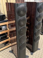 Perlisten S7t tower speaker Ebony Gloss with spikes. 5