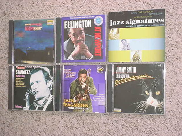 jazz CD LOT of 6 cd's - Getz Brubeck Ellington Jimmy Sm...