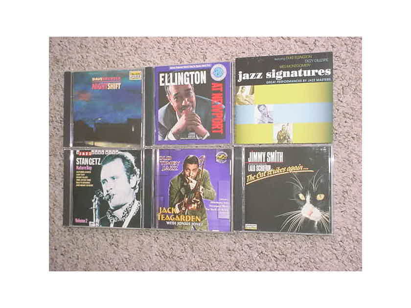 jazz CD LOT of 6 cd's - Getz Brubeck Ellington Jimmy Smith Teagarden and jazz signatures by jazz masters