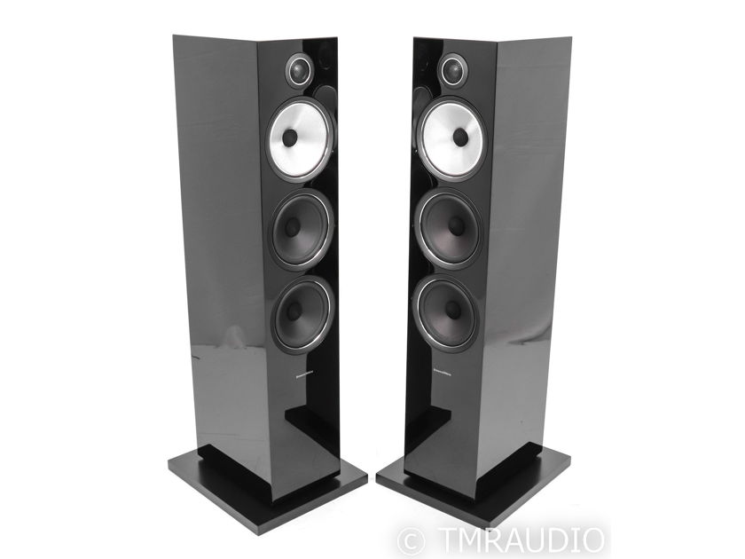 B&W 703 S2 Floorstanding Speakers; Gloss Black Pair (45183)