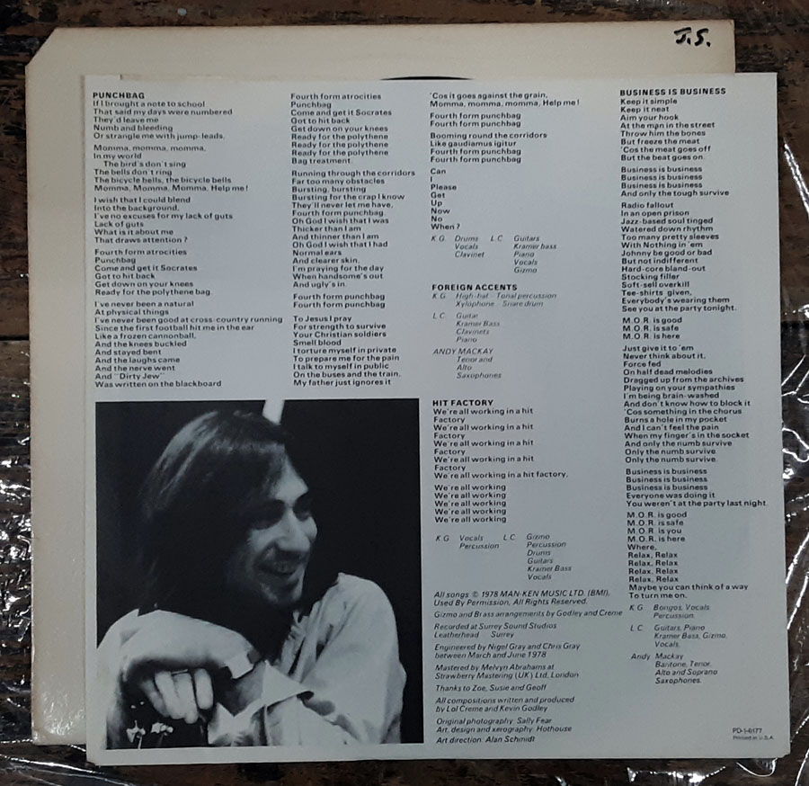 Lol Creme And Kevin Godley - L NM Vinyl LP 1978 MONARCH... 3