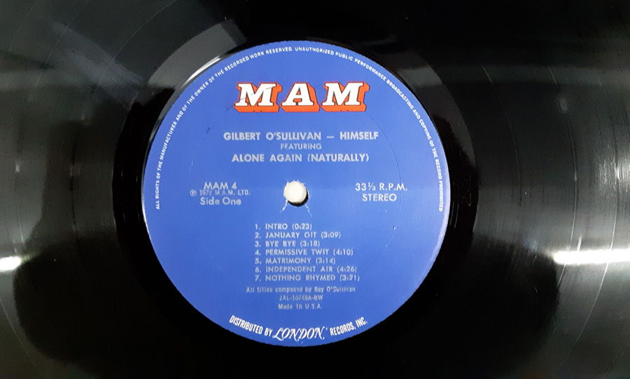 Gilbert O'Sullivan - Himself NM- 1972 Vinyl LP  MAM / L... 5