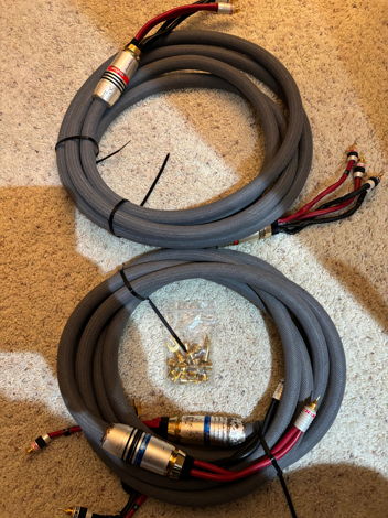 Monster Cable M Series 2.4 8 ft biwire pair w/ HD screw...