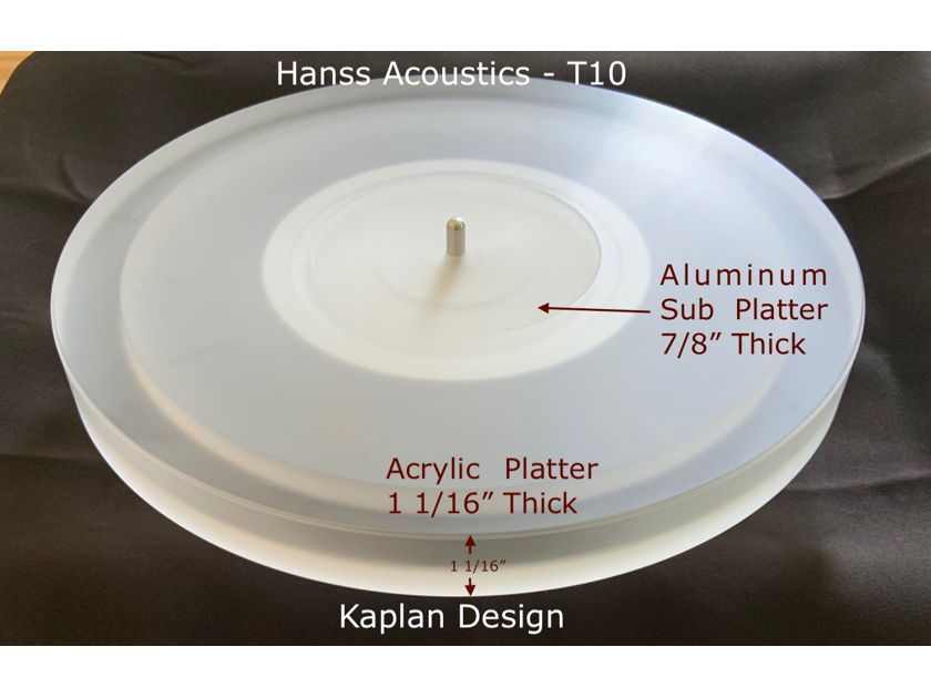 Hanss Acoustics T-10: NEW, Does Not Include Tonearm, Rega 3 position Arm-Mount, Dustcover - NIB, Warranty