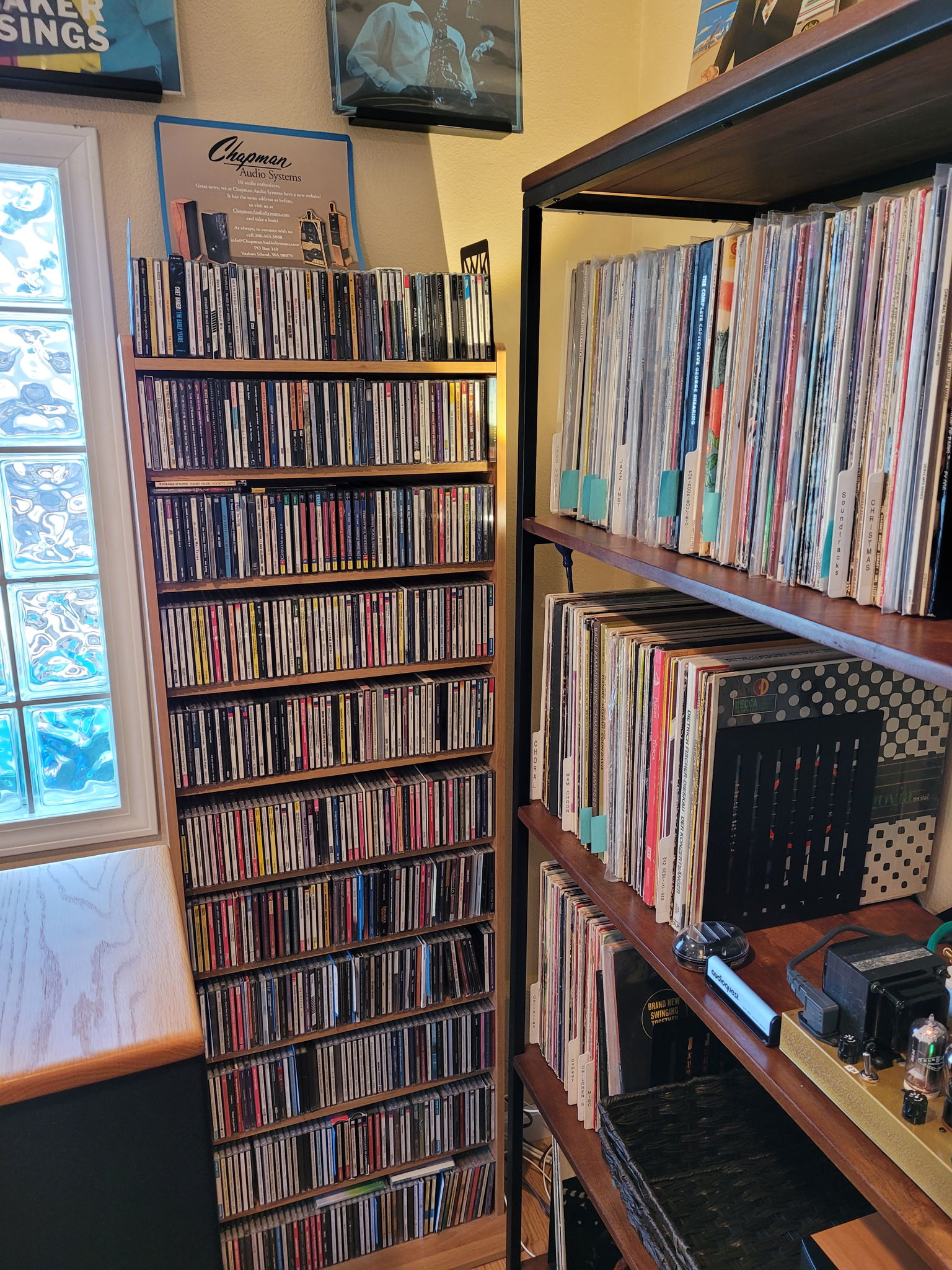 media - about 400 records and about 650 CDs