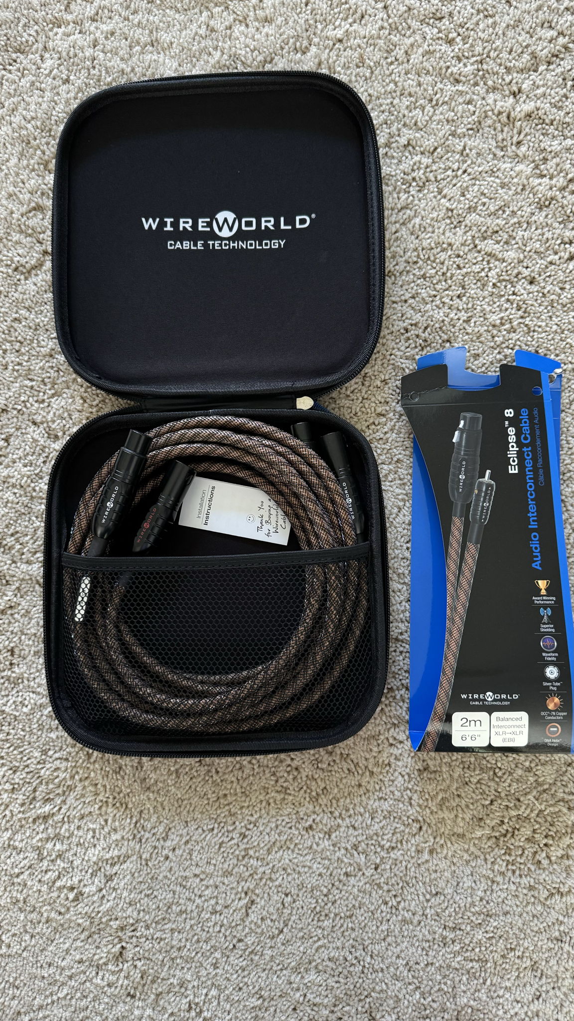 Wireworld Eclipse 8 XLR Interconnect 2.0m 3