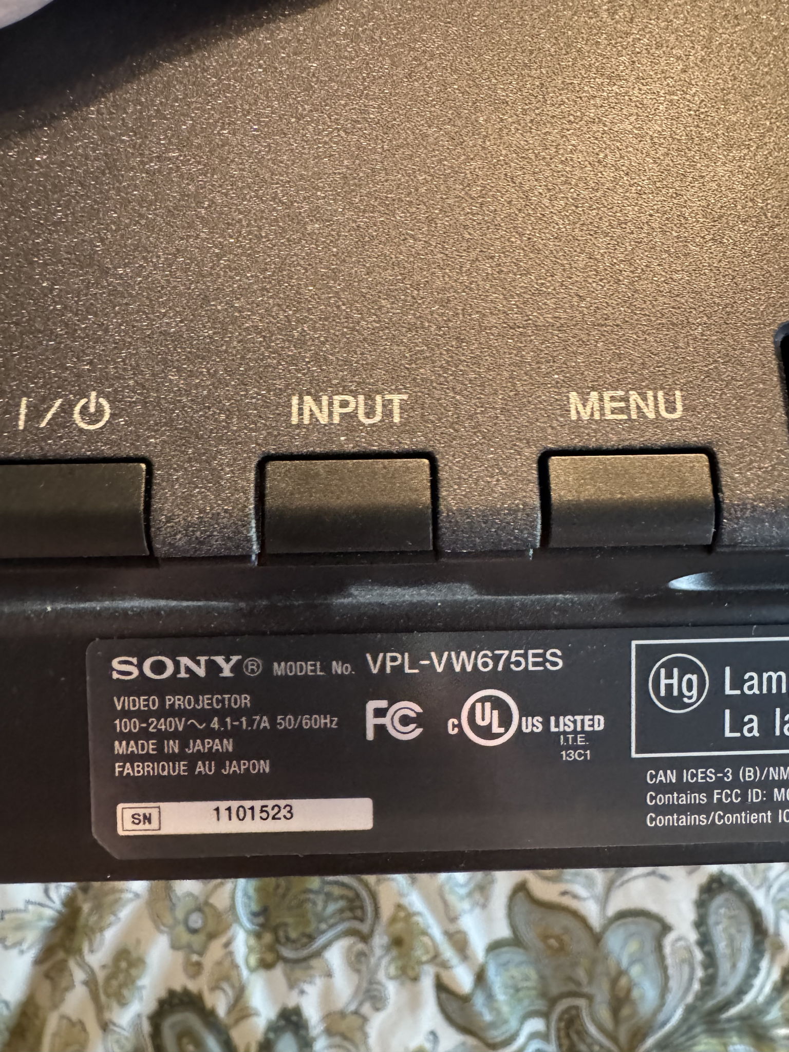 Sony VPL-VW675ES 3