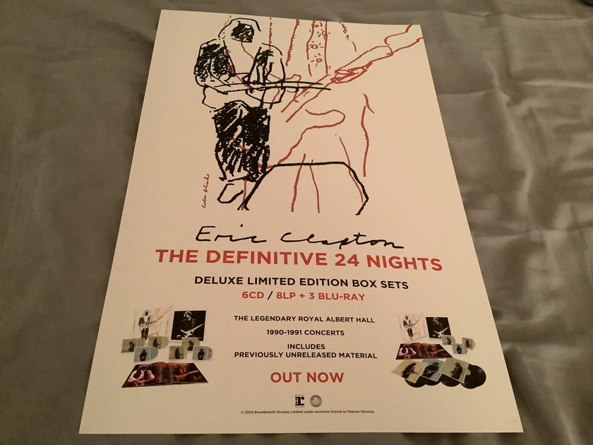 Eric Clapton Reprise Records Promo Poster For Sale | Audiogon