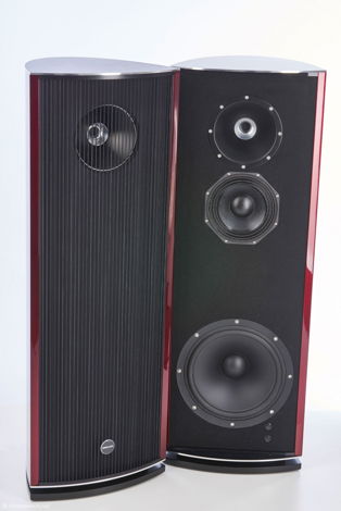 UBIQ Audio Model One Duelund+ Tower Speakers (Red Lacqu...