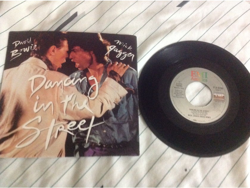David Bowie Mick Jagger - Dancing In The Street Double Sided Stereo Promo 45 with Picture Sleeve EMI America