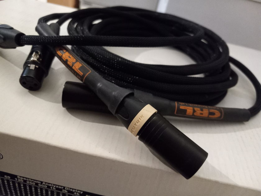 CRL (Cable Research Lab) Bronze Series XLR 3 Meter Interconnects BRAND NEW FLAWLESS PERFECT $400 Revised Price Reduction Offer