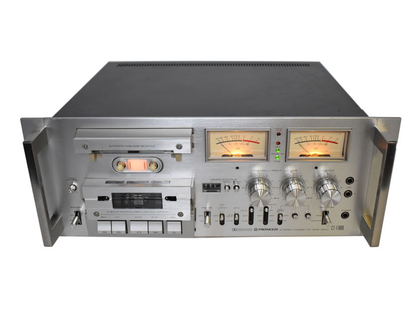 Pioneer CT F1000 3-Head Single Cassette Player Recorder w/ Rack Mounts Voltage AC120/220/240V SERVICED!!