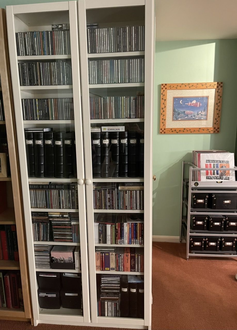 IKEA bookcase used for CD storage