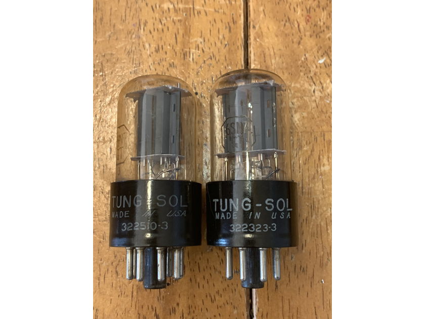 Rare Tung-Sol 6SN7GT test NOS Tubes matched PAIR