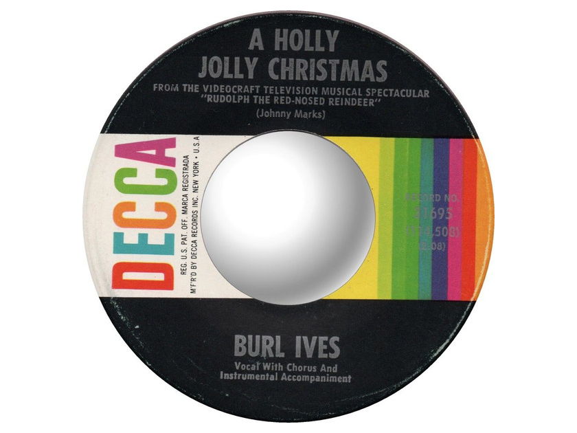 Burl Ives Have a Holly Jolly Christmas 45 RPM Vinyl