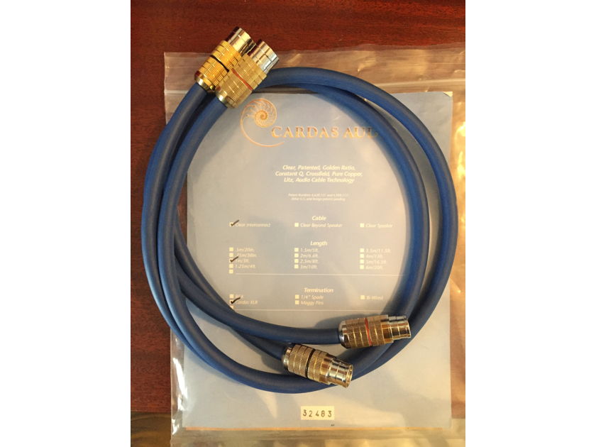 Cardas Clear 1m XLR interconnects - mint customer trade-in