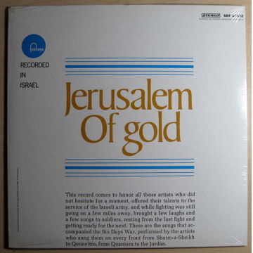 Various - Jerusalem Of Gold SEALED VINYL LP  Fontana Re...