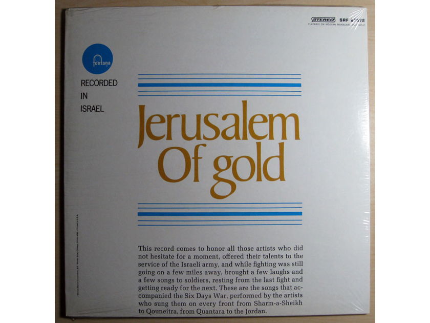 Various - Jerusalem Of Gold SEALED VINYL LP  Fontana Records SRF 67572