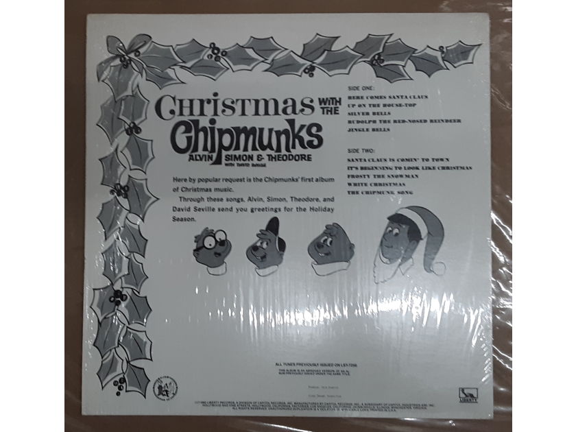 The Chipmunks Christmas With The Chipmunks NM 1980 STEREO VINYL LP REISSUE IN SHRINK Liberty Records 1071