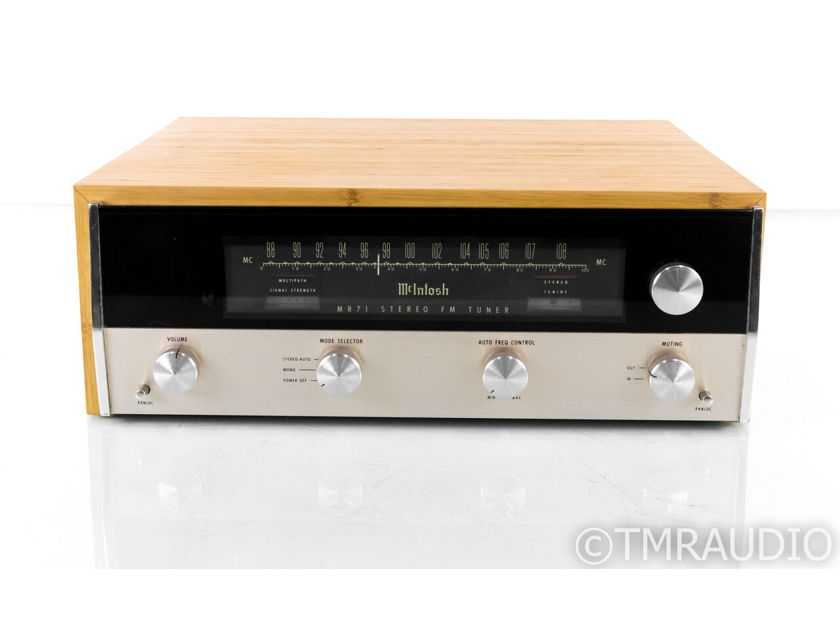 McIntosh MR71 Vintage Stereo FM Tuner; MR-71; Bamboo Cabinet (21863)